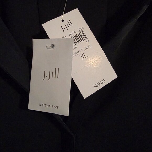 J Jill Wearever Easy Care Tunic - Dark Forest Green - Picture 3 of 4